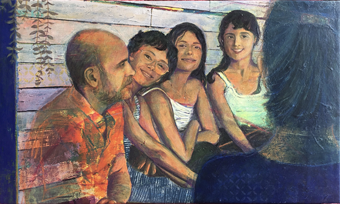 Portraits Group "Conversation" 55x33cm