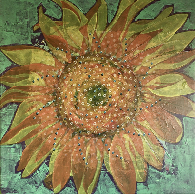 Flower Series 2. Sunflower 50x50cm