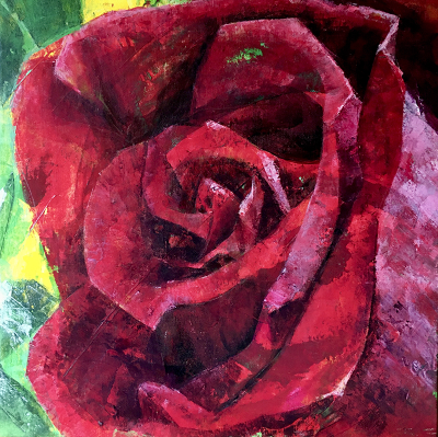 Flower series 1: 5. Rose 50x50cm